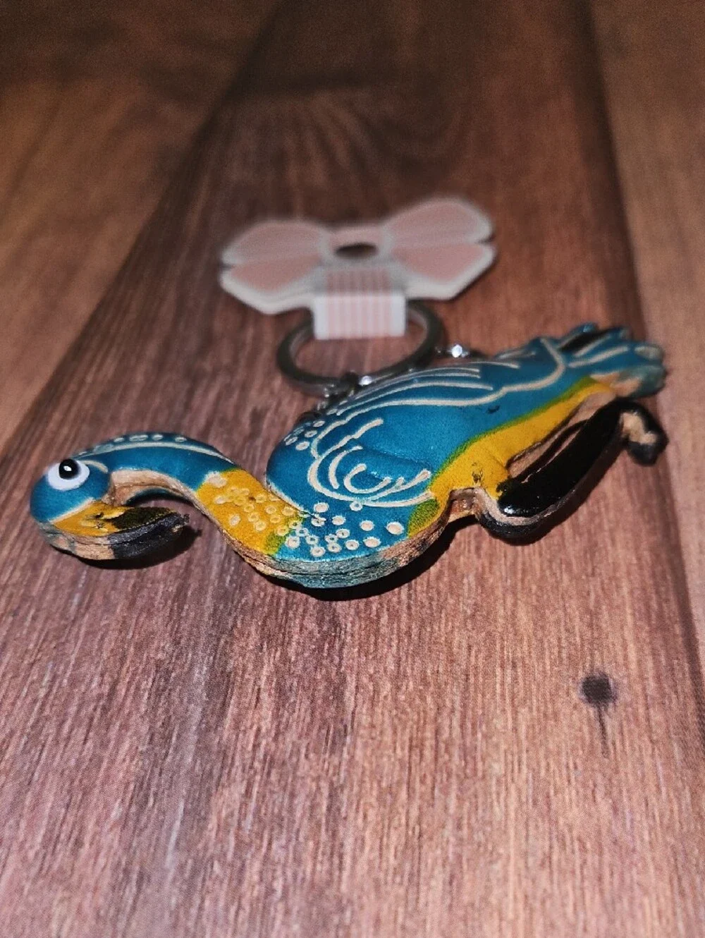 Leather 3d Flamingo Or Duck Keychain New